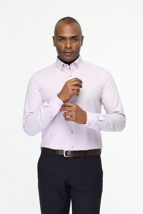 Classic Shirt Slim fit Light Purple - Image 4