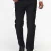 Slim Straight Fit Trousers Jeans Dark Gray