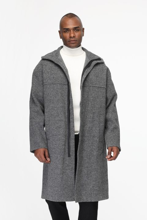 Over Size Coat Light Gray