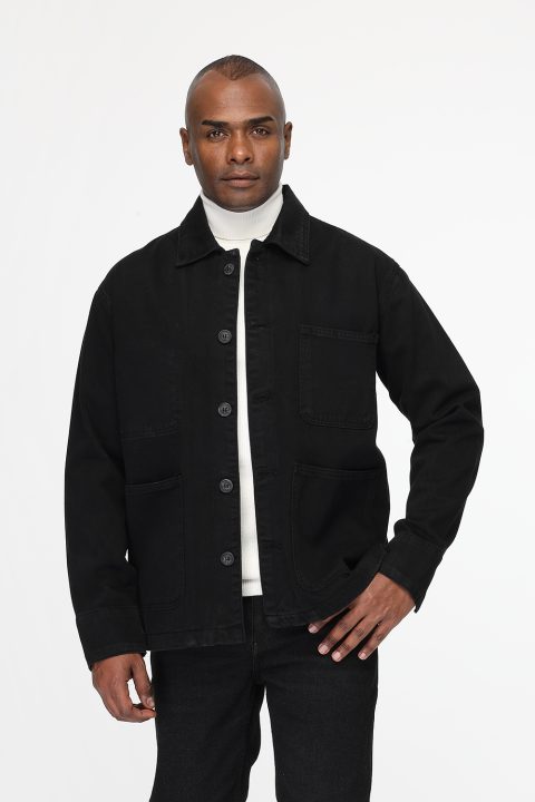 Jacket Gabardine Regular Fit Black