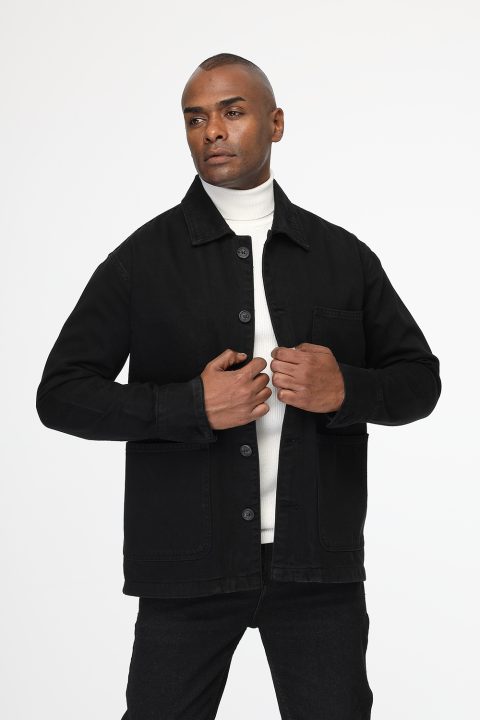 Jacket Gabardine Regular Fit Black - Image 3