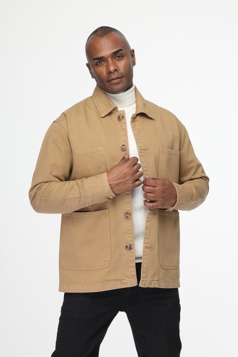 Jacket Gabardine Regular Fit Beige