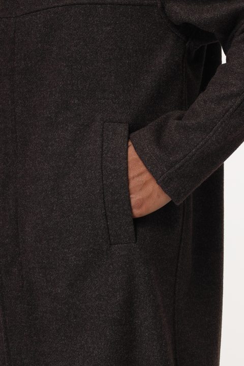 Over Size Coat Dark Brown - Image 7