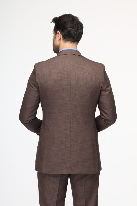 Slim Fit Suit Brown - Image 5