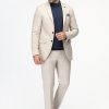 Slim Fit Suit Beige