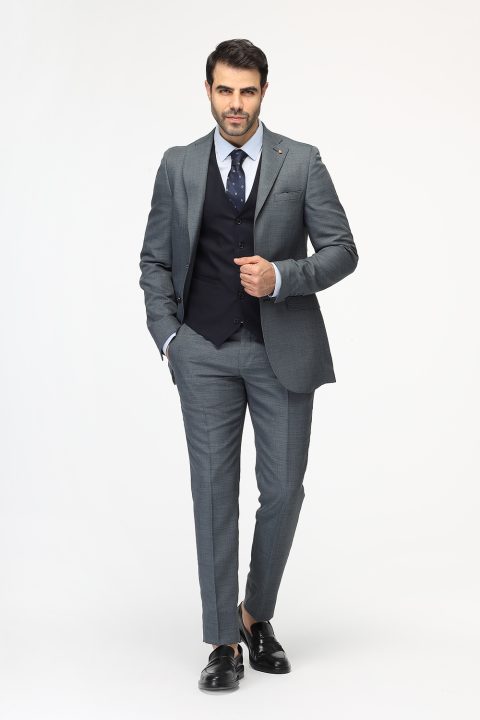 Slim Fit Suit Gray