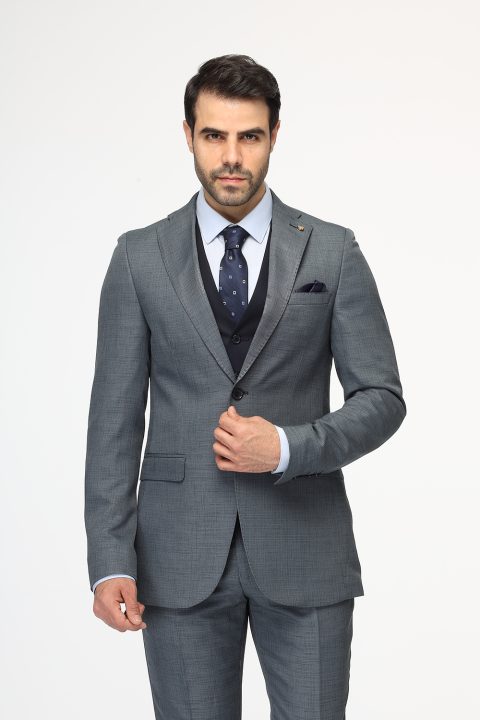 Slim Fit Suit Gray - Image 5