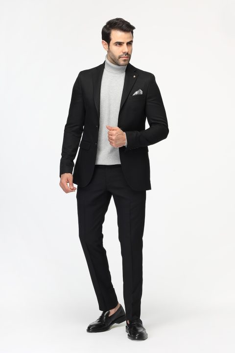 Slim Fit Suit Black - Image 3