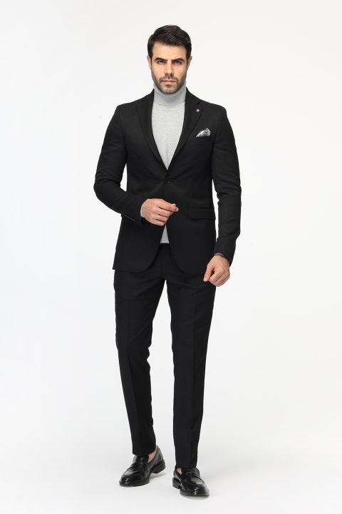 Slim Fit Suit Black