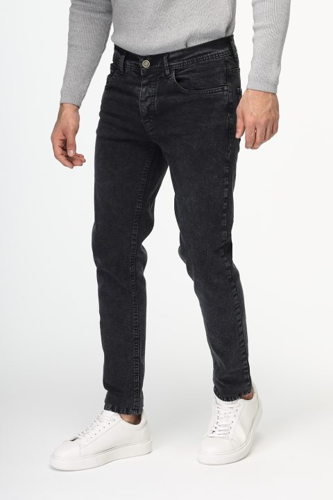 Slim Fit Trousers Jeans Dark Gray - Image 3