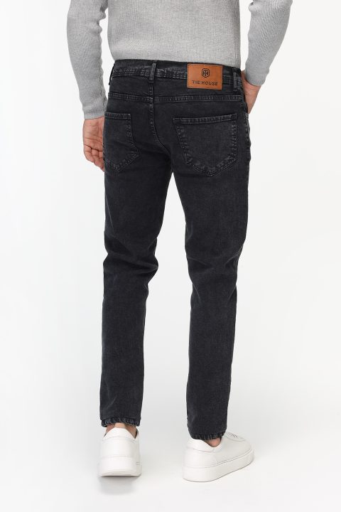 Slim Fit Trousers Jeans Dark Gray - Image 4