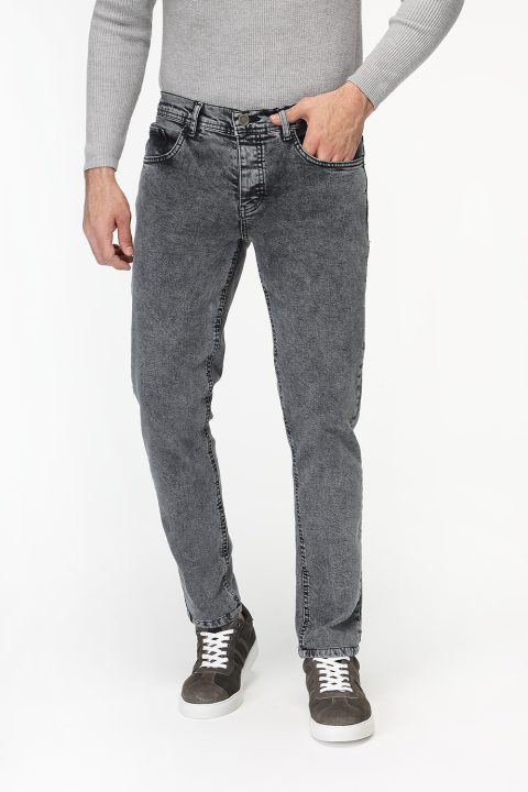 Slim Fit Trousers Jeans Gray