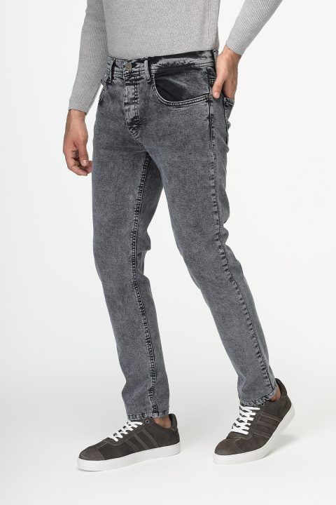 Slim Fit Trousers Jeans Gray - Image 3