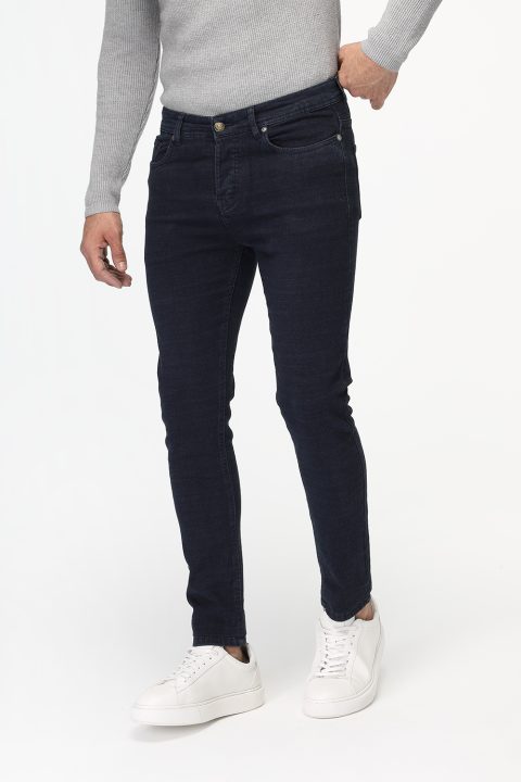 Slim Fit Trousers Jeans Dark Blue - Image 3