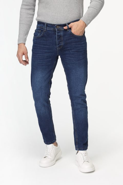 Slim Fit Trousers Jeans Dark Blue