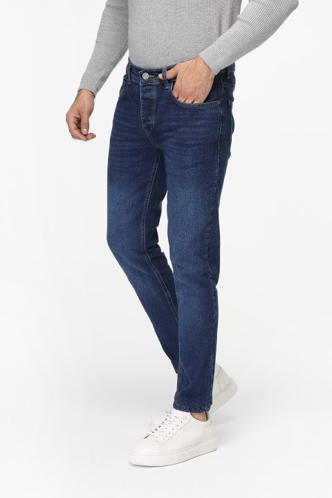 Slim Fit Trousers Jeans Dark Blue - Image 3