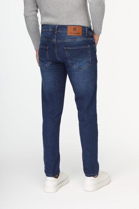 Slim Fit Trousers Jeans Dark Blue - Image 4