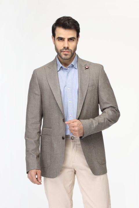 Slim Fit Blazer Brown