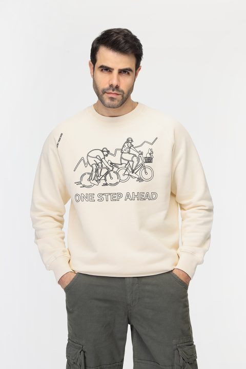 Regular Fit Sweat Shirt Beige