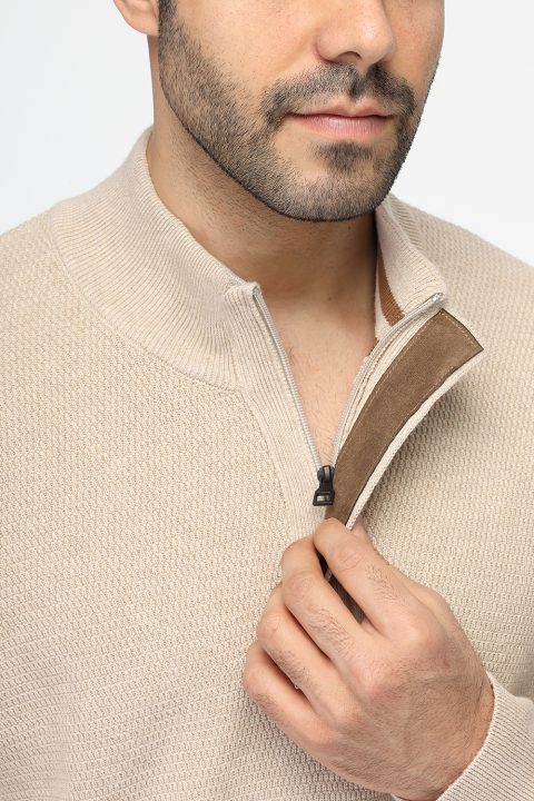 Regular Fit Pullover Beige - Image 5