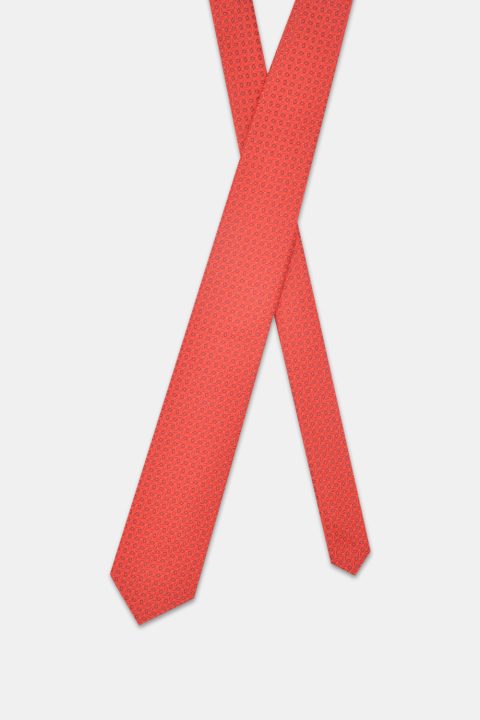 Jacquard Tie 7 cm Red - Image 2