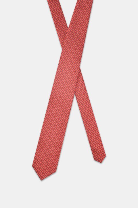 Jacquard Tie 7 cm Red - Image 2