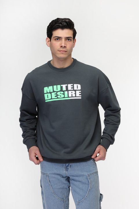 Over Size Sweat Shirt Gray