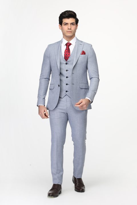 Slim Fit Suit Light Blue