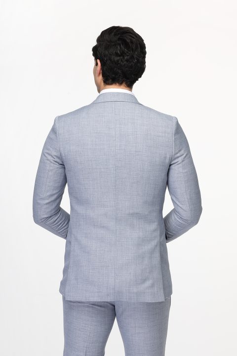 Slim Fit Suit Light Blue - Image 6