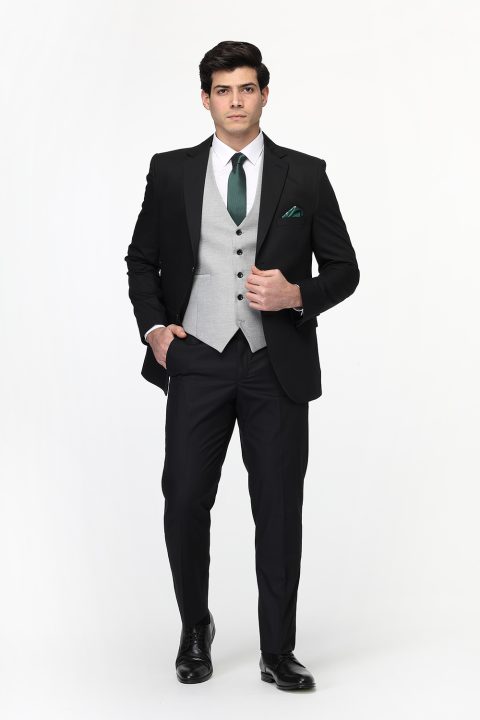 Slim Fit Suit Black