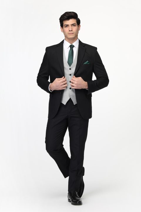 Slim Fit Suit Black - Image 5