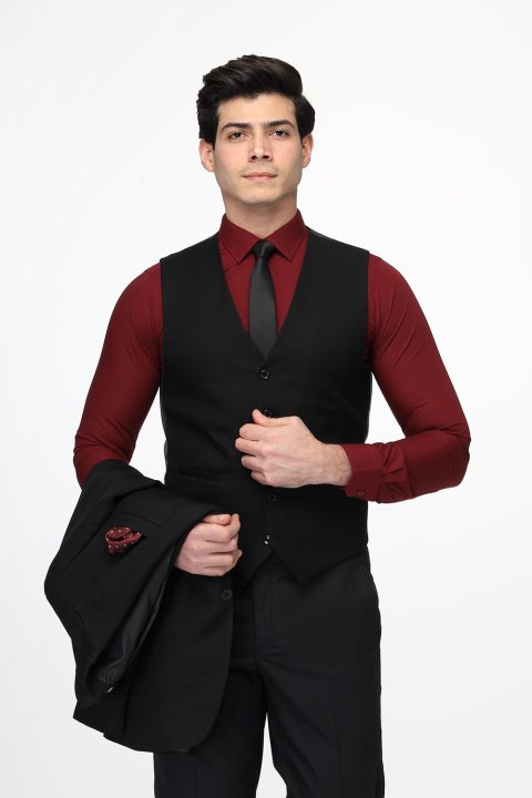 Slim Fit Suit Black - Image 3