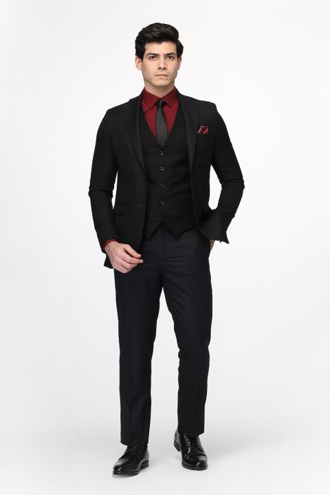 Slim Fit Suit Black