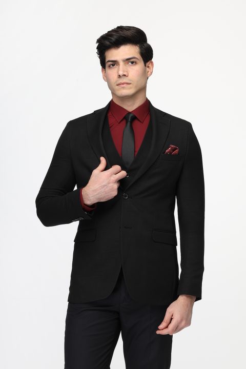 Slim Fit Suit Black - Image 5