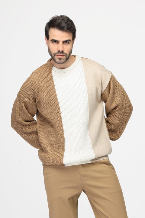 Over Size Pullover Beige - Image 4