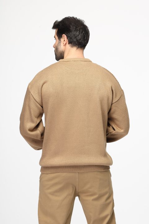 Over Size Pullover Beige - Image 5