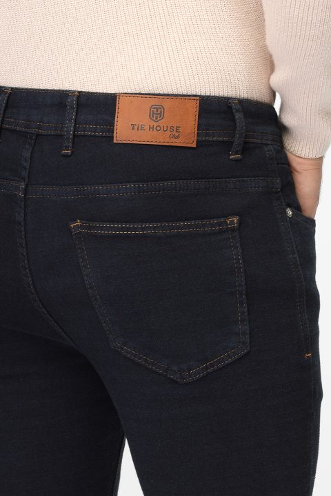 Slim Fit Trousers Jeans Dark Blue - Image 4