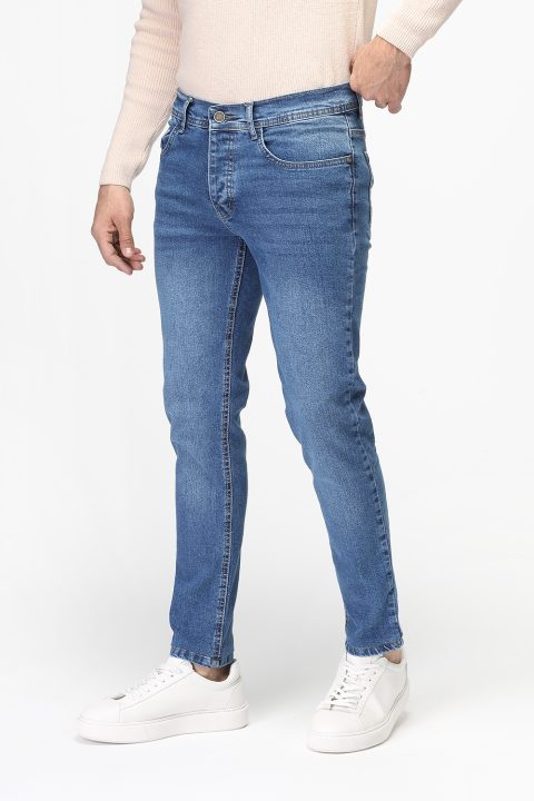 Slim Fit Trousers Jeans Light Blue - Image 3