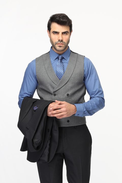 Slim Fit Suit Black - Image 3