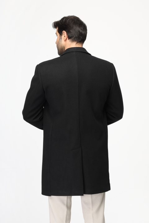 Regular Fit Coat Black - Image 6