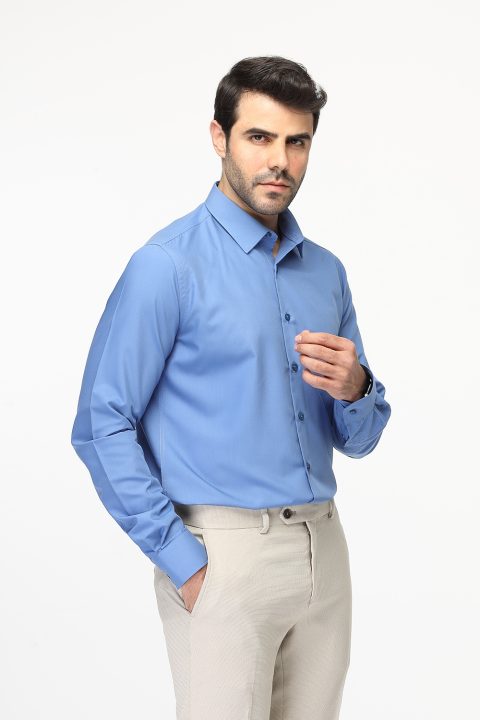 Classic Shirt Slim fit Medium Blue - Image 3