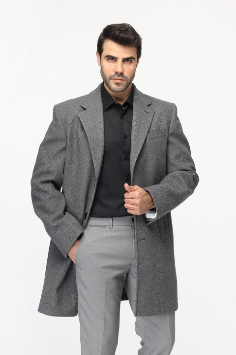 Regular Fit Coat Gray