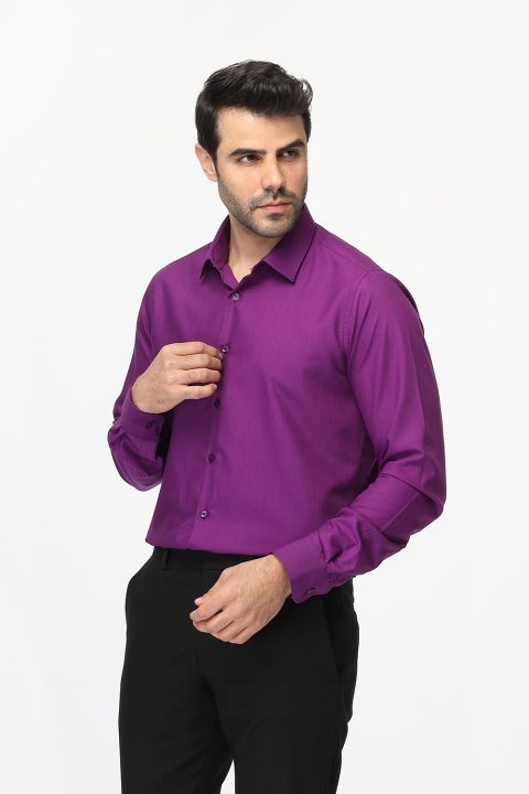 Classic Shirt Slim fit Purple - Image 3