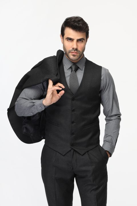 Slim Fit Suit Black - Image 3