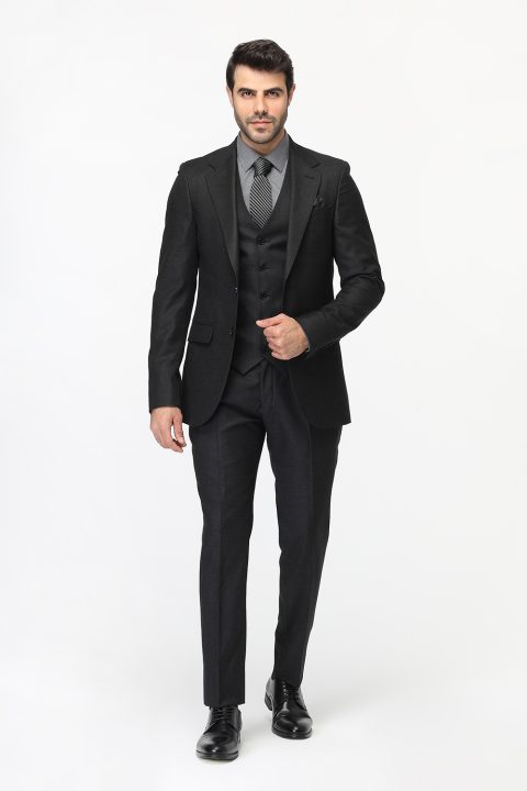 Slim Fit Suit Black