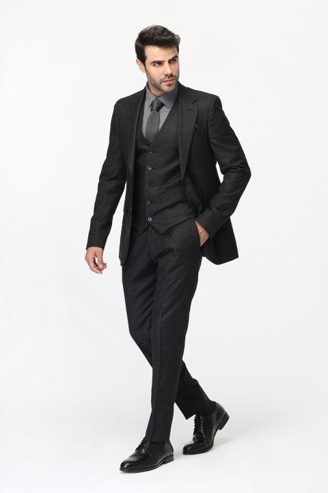 Slim Fit Suit Black - Image 4