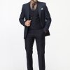Slim Fit Suit Dark Blue - Image 4