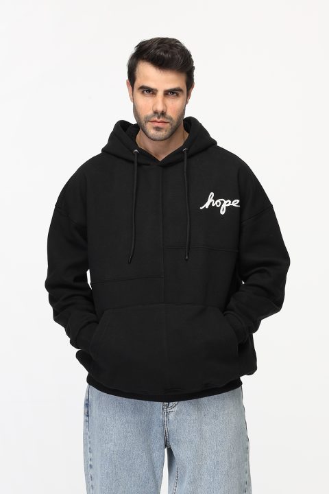 Over Size Sweat Shirt Black