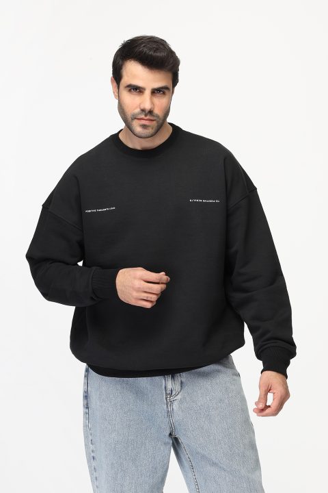 Over Size Sweat Shirt Black