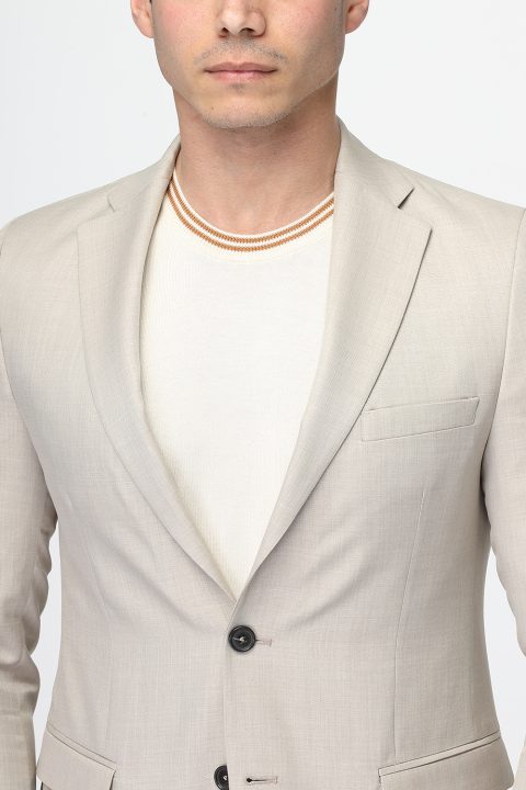 Slim Fit Suit Beige - Image 2